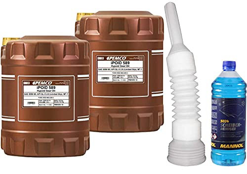 QR-Parts Set 20 Liter 85417183 PM0589-10 5024 CT4504 1 Original MANNOL Scheiben-Reiniger -70 °C Frostschutz Konzentrat 10L Handschaltgetriebeöl iPOID 589 80W-90 GL-5