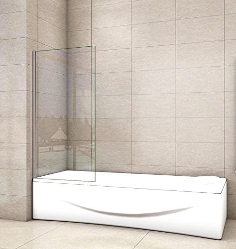 Acezanble Badewannenaufsatz 70cm Duschabtrennung Seitenwand Duschwand 6mm NANO Sicherheitsglas H140cm