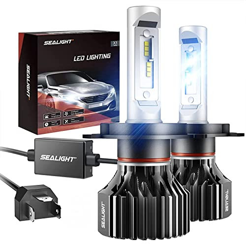 SEALIGHT Ampoule H4/9003/HB2 LED, 80W 14000LM Super Lumineuses Auto Vehicle,6500K Blanc Froid,Durée de Vie de 5 Ans, IP67, Lot de 2