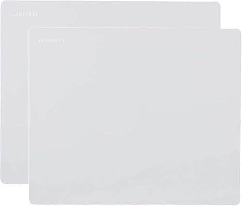 LONGFITE 2 Stück große Platzsets, Silikon-Tischsets für Kinder, rutschfeste, hitzebeständige Schutzunterlagen für Tisch, Schreibtisch, Arbeitsplatte (60 x 50 cm Grau)