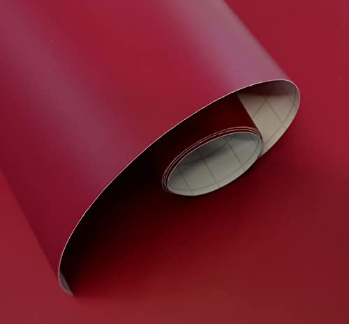 GOYAPRINT Vinilo Adhesivo Granate Mate 60x300cm Papel Decorativo | Para Cocina, Paredes, Ventanas y Manualidades | Autoadhesivo Mate, Fácil de Aplicar Sin Burbujas