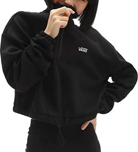 Vans Felpa Donna Wm Left Chest Half Zip Fleece Vn0a4r97blk