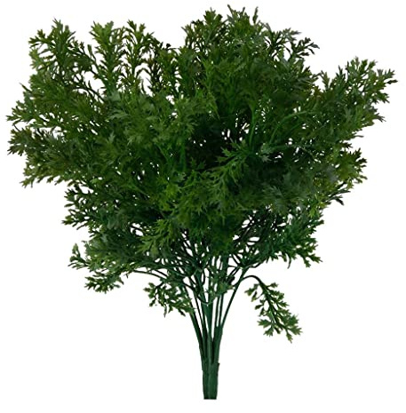 Fonowx Planta de Plástico Artificial Verde 6 Hierba de Perejil Decoración de La Boda del Hogar