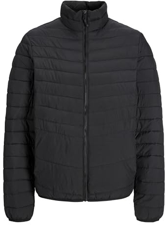 JACK & JONES Chaqueta acolchada para hombre, Negro, M
