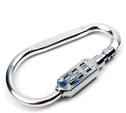 Code padlock,Padlocks for travelling, Luggage Padlocks,Combination Padlocks,Combination Lock Outdoor Hiking Bag Luggage Carabiner Lock 3 Dial Password Padlock Tool Portable Luggage Zinc Alloy Lock (Co