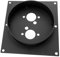 Placa de montaje para calefacción diesel, calentador de estacionamiento plano Turret de acero inoxidable, revólver galvanizado, placa de montaje de repuesto plana (negro, 40 mm)