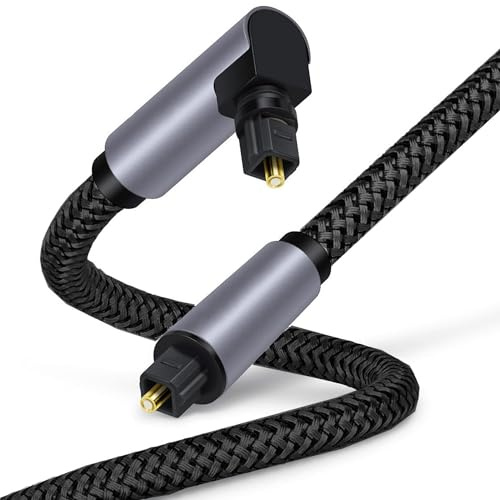 HuaLiSiJi Cable Audio Numérique Optique Câble Optique Audio Cable Audio Numérique Optique Câble Audio Optique Toslink pour Home Cinema, Barre de Son, TV, PS4, Xbox (1m)