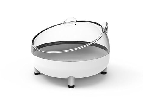 Meow&Woof Grand bac à sable pour hamster, bac à sable, salle de bain gerbille, petite baignoire, chinchilla, bac de bain pour cage de hamster, 13,2 cm, blanc