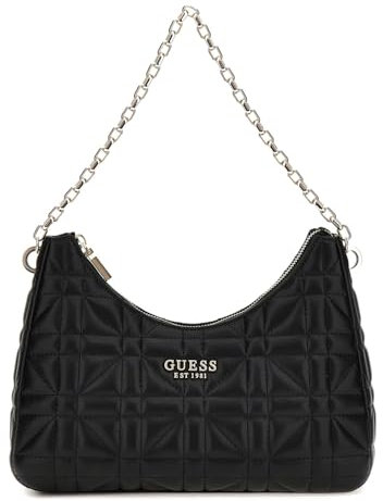 GUESS Assia Top Zip Shoulder Bag Black