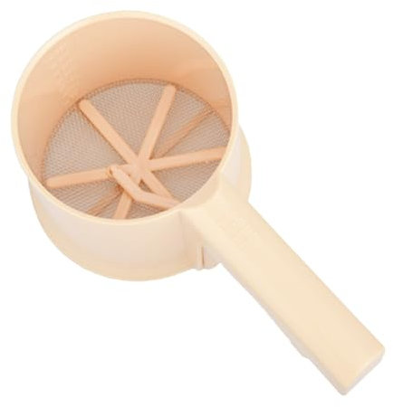 Amosfun Mesh Flour Sifter Sifting Strainer for Home Kitchen Push Type Flour Sieve for Baking and Cooking