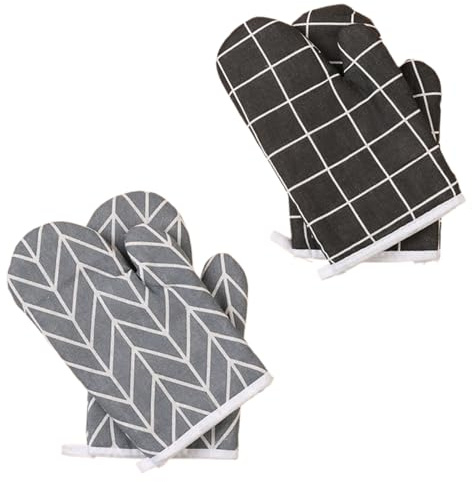 2 Pairs Oven Gloves, Oven Gloves Heat Resistant, Heat Resistant Gloves, Oven Mitts Heat Resistant, Household Oven Gloves, Baking Microwave Gloves, Practical Oven Gloves
