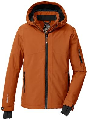 killtec Skidjacka för pojkar, funktionell jacka med huva och snöfall, KSW 202 BYS SKI JCKT, rost, 176, 43469-000