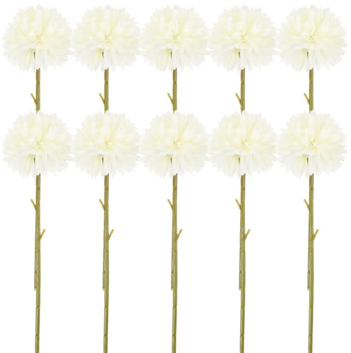 Alipis 12 Künstliche Löwenzahnblüten Naturgetreue Künstliche Blumen Zur Dekoration Elegante Tischdekoration Für Zuhause Büro Geschäft Und DIY Blumenarrangements
