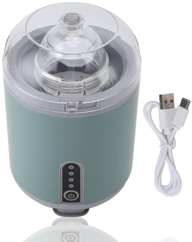 Electric Egg Scrambler, Yolk Mixer Rechargeable Egg Spinner Golden Egg Maker Eggs Yolk White Mixer Egg Scrambler Shaker (Green)