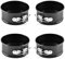 Dulamet Lot de 4 moules à charnière - 11 x 5 cm - Moule à gâteau rond antiadhésif - Ustensiles de cuisson - Base amovible - Pour gâteaux