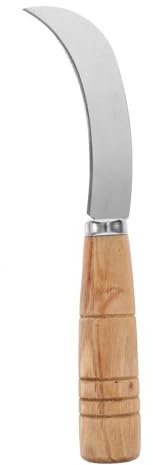 Alipis Coltello Da Frutta in Acciaio Inossidabile Con Manico in Legno Ergonomico Sbucciatore Ananas Versatile Per Taglio Di Ananas Banane e Pesche Resistente Alla Ruggine Facile Da Pulire
