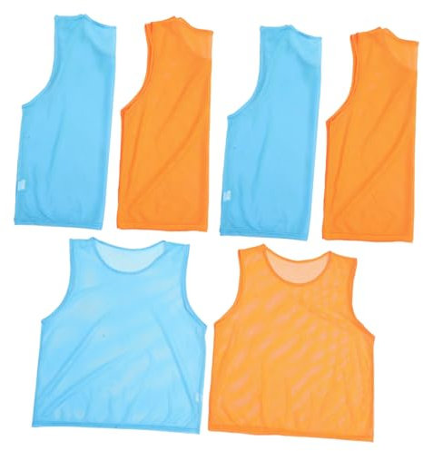 Toyvian 6 Stück Trainingsteamweste Ausbildung Fußballwesten Fußballleibchen Spieler Basketball Sportwesten für das Training Mannschaftsweste Fußball-Lätzchen Fußball Pinnies Polyester