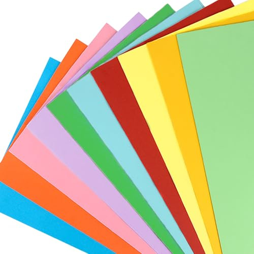 Coloured Card - A4 Card 250gsm 60 Sheets Thick Heavyweight Colour Cardstock, 10 Assorted Colours A4 Cards Paper for DIY Arts, Crafting Scrapbook, Creative Decor School Making Supplies, Home Office Use