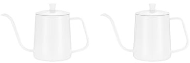 2 Set Swan Neck Thin Mouth Pour Over Kettle Tea Pot for Tea Drip Coffee Hot Water 600ML