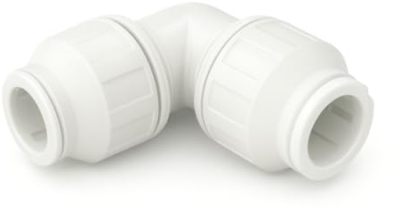 JD Brands Push Fit Equal Elbow 15mm, Plastic Plumbing Pipe Fitting, Hot and Cold Water Connector, Central Heating Fitting for Copper and Plastic Pipes
