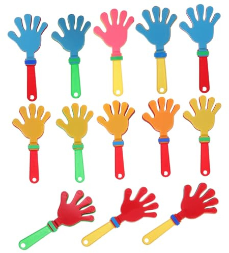 ORFOFE Aplaudidores De Plástico 7,5 Pulgadas 24 Unidades Abs Multicolor Generadores De Ruido Para Niños y Adultos Fiestas Eventos Deportivos Apoyo Equipos
