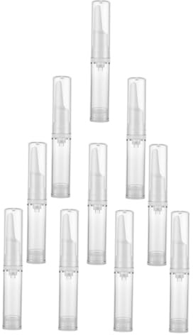 VILLFUL 10 pièces Lot de Flacons Airless Sous Vide pour Sérum Yeux Lotion et Crème Bouteilles Plastiques Rechargeables et Compactes pour Voyage et Usage Quotidien