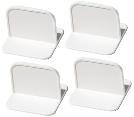 DECORNIJIA Conectores Anticaída para Muebles Infantiles 4piezas con Adhesivos sin Marcas Material Hips para Frigorífico y Estantería Protección Segura