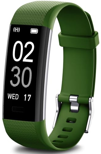 Runlio Fitness Tracker with Heart Rate Monitor,Sleep Monitor with 14 Sports Mode,Activity Tracker with Step,Calories Counter,IP67Waterproof with Stopwatch Pedometer for Kids,Women Men (2026 version)