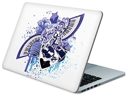 Skins4u Folie Sticker Skin Vinyl Aufkleber mit farbenfrohen Motiven für bis 17.3 Zoll 42x30cm Laptop Skin Decal Cover DJ