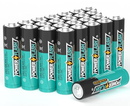 POWER FLASH AAA Batteries 24 Pack (with new Life Date) Long Lasting Triple Batteries, 1.5V Batteries, Shelf Life of 10 Years, Leak Proof, Release Natural Discharge AAA Batteries
