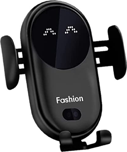 Smart Wireless Car Charger,Chargeur sans Fil Voiture,15W Qi Chargeur Induction Voiture,Chargeur sans Fil Voiture Rapide Automatic Clamping Porte Clip De Sortie d'air Support Téléphone Voiture(Le noir)