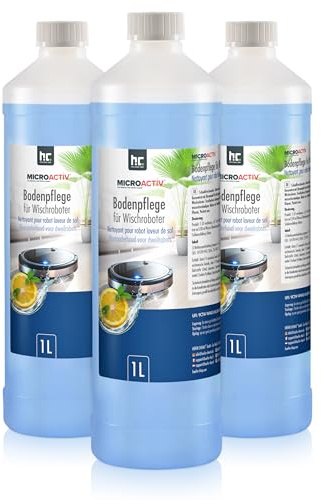 Höfer Chemie Bodenpflege für Wischroboter 3 x 1 L Konzentrat | Streifenfreie Reinigung für alle Böden – Schnell trocknend & rutschhemmend – Für alle Marken geeignet