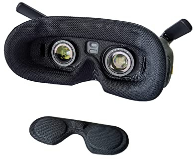 BeisDirect Drone Goggles 2 Zubehör, Schaumstoff Pad Schwamm Komfortable Augenmaske für DJI AVATA Goggles 2 Brillen Masken Pad Zubehör (Schwarz+Schutzhülle)