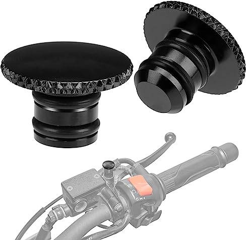 KEMIMOTO Lot de 2 Vis de Rétroviseur, Universel M10 CNC Aluminium Anodique Oxydation Rétroviseur Moto Miroir Aveugle Bouchon Boulons Filetés Carénage Boulons B
