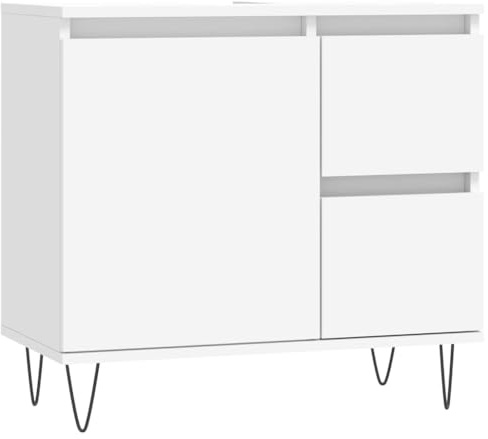 vidaXL Badschrank Weiß 65x33x60 cm Holzwerkstoff