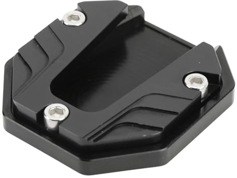 Motorrad-Fuß-Seitenständer-Stützplatte, Motorrad-Seitenständer-Plattenpolster, Hochfestes Kickstand-Pad-Platten-Stützzubehör (Schwarz)