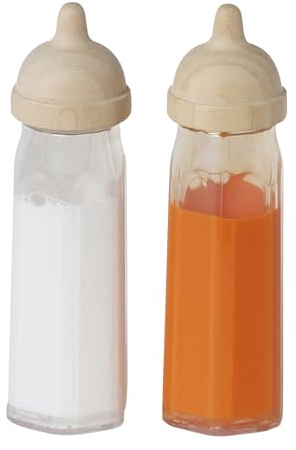 VERTBAUDET Lot de 2 biberons magiques pour poupon en bois FSC® bois TU