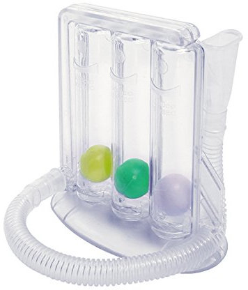 Breath Trainer Atemübungsgerät für Lungenfunktion und Sprachtherapie mit 3 bunten Bällen