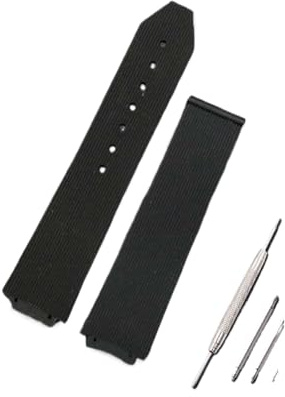 EDVENA Silikonarmband für Damen, 15 mm x 21 mm, kompatibel mit Hublot-Armband, Gummiband, wasserdicht, Sportuhr-Zubehör, 21mmx15mm, Achat