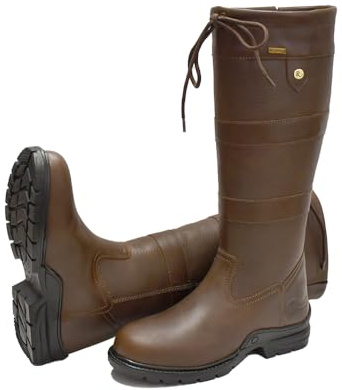 Rhinegold Women's Beaumont Waterproof Country Boot-Standard Calf Fitting, Brown, 8 us