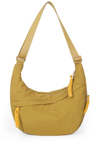 HiTotes Borsa a mezzaluna in nylon borsa per gnocchi borsa a tracolla per donna borsa a mezza luna borsa hobo borsa a tracolla in nylon borsa a tracolla