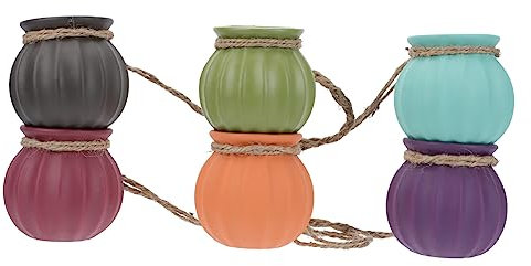 PHENOFICE Hängetopf Für Pflanzen Mini Keramik-hängevase Hanfseil-pflanzgefäß Balkon-blumentopf Wohnraum-Dekoration Garten-Beet-Accessoire