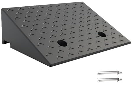 Bordsteinrampe aus Gummi, 16 cm Hohe Schwellenrampe, Rollstuhlrampe, Auffahrrampe. Geeignet für Auffahrt, Gehwege, Autos, Motorroller, Fahrräder, Motorräder