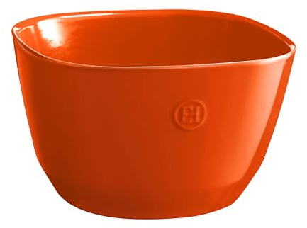 Emile Henry Große Salatschüssel, Keramik, 5,5 l, Toskana-Orange