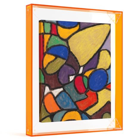 FOLKOR Neon-Acryl-Leinwandrahmen für 40,6 x 50,8 cm große Öldiamant-Gemälde, 4,6 cm tief, zum Selbermachen, schwebender Schattenbox-Rahmen für moderne, abstrakte, bunte Pop-Art, einzigartige