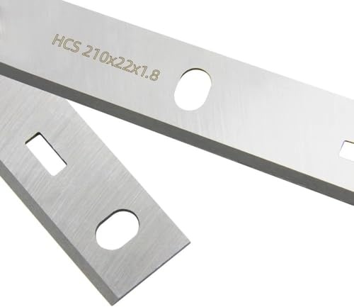 MNUPL 1 Paar 210 mm HCS Hobelmesser 210 x 22 x 1,8 mm Dicke Hobelmesser Ersatzteil for Elektrowerkzeuge Kity PT8500 Fox Scheppach Bernardo