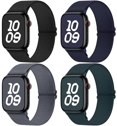 Fullmosa Bracelets Nylon pour Apple Watch 49/46/45/44mm | Compatible avec iWatch Ultra3/2/1 SE3/2/1 Series 11 10 9 8 7 6 5 4, Bracelet extensible nylon pour femme homme