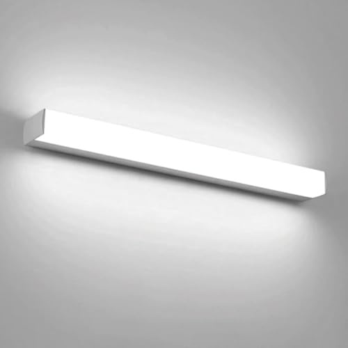 Lámpara de tocador Lineal con Barra de luz LED para baño, Moderna, Larga, con Espejo, para Armario, Aplique de Pared para vestidor, baño, guardarropa, 6000 K, frío (70 cm)