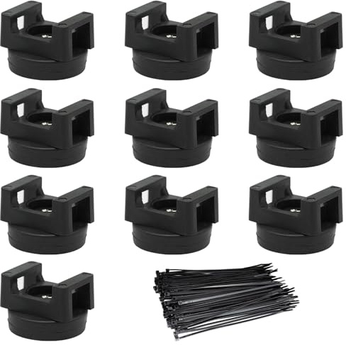 Sixfolo 10 Stück Magnetische Kabelbinderhalterungen 22 mm,Zugkraft 3 kg | Magnet Kabelhalter Metall,Magnetischer Kabelklemmen Abnehmbar mit 20 Kabelbinder Nylon für Kabel-Draht-Organisation