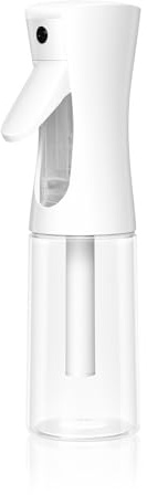 SUROQUE 200ml Fine White Mist Spray Bottle - Continuous Spraying for Hair, Plants, Cleaning - Multipurpose Water & Alcohol Sprayer